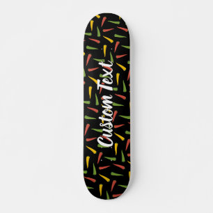 Farbenfrohe Paprikaschoten Muster Skateboard