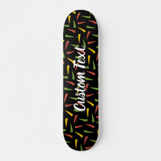 Farbenfrohe Paprikaschoten Muster Skateboard