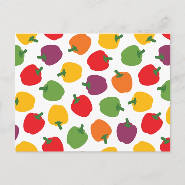 Farbenfrohe Paprikaschoten Postkarte (Vorderseite)