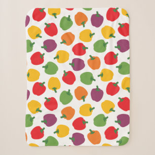 Farbenfrohe Paprikaschoten Sherpadecke