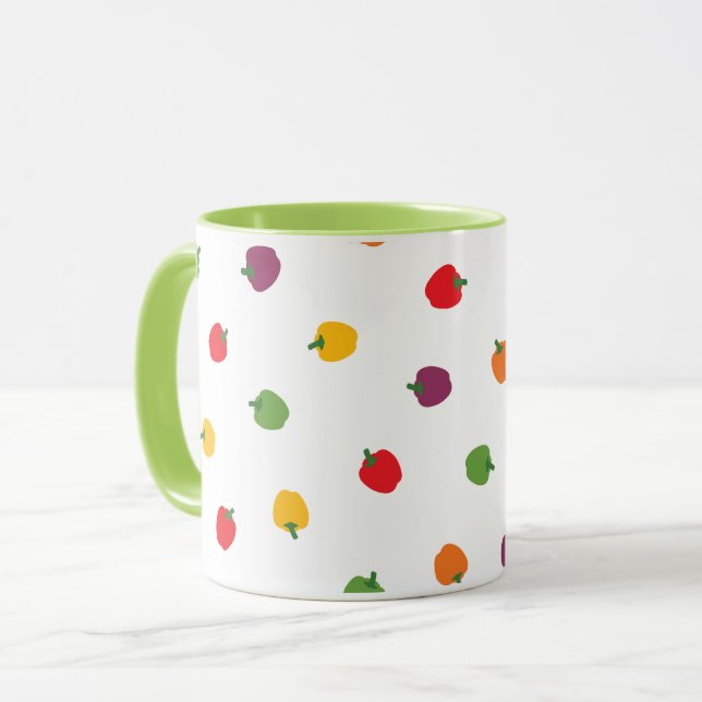 Farbenfrohe Paprikaschoten Tasse (Vorderseite Links)