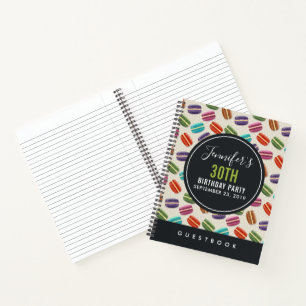 Farbenfrohe Pariser Macarons - Musterbuch Notizbuch