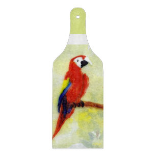 Farbenfrohe Parrot Bird Art Schneidebrett