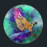 Farbenfrohe Parrot Dart Board Dartscheibe<br><div class="desc">Dartboards mit schönem farbenfrohen Papagei - MIGNED-Malerdesign</div>
