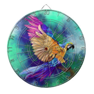 Farbenfrohe Parrot Dart Board Dartscheibe