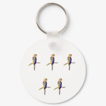Farbenfrohe Parrot Keyring