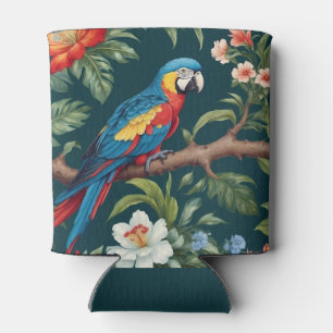 Farbenfrohe Parrot Tropical Dschungel Blätter Dosenkühler