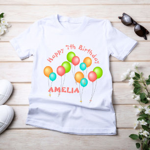 Farbenfrohe Party Balloons Geburtstag Ehrengast T-Shirt