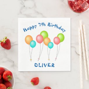 Farbenfrohe Party Balloons Kind Geburtstag Serviette