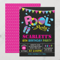 Farbenfrohe Party Girls zum Geburtstag Schwimmen