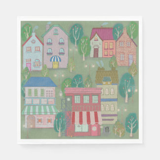 Farbenfrohe Party-Papier-Serviette – Mint Whisper Serviette