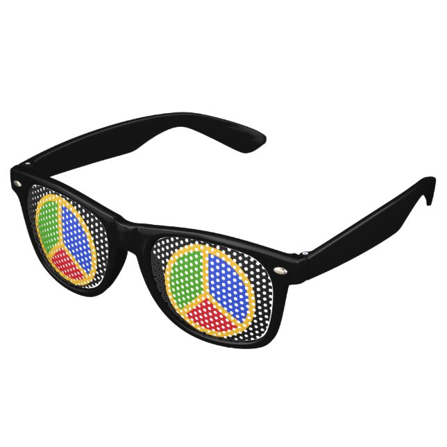 Farbenfrohe Party-Signatur Sonnenbrille (Schrägansicht)