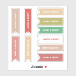 Farbenfrohe Pastel 10 pc Merry & Bright Aufkleber