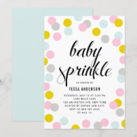 Farbenfrohe Pastel Confetti Dots rahmen Baby Sprin