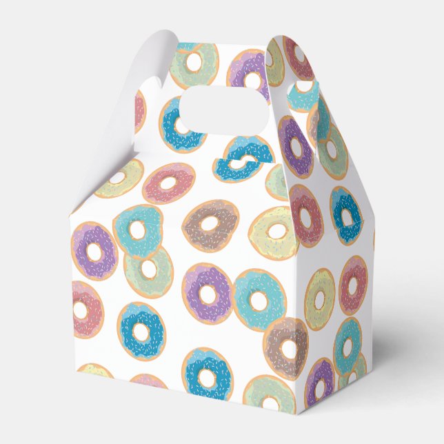 Farbenfrohe Pastel Donuts & Sprinkles Muster Geschenkschachtel (Vorderseite)