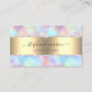Farbenfrohe Pastel Holographic Glitzer Diamonds Gi Telefonnummerkarte