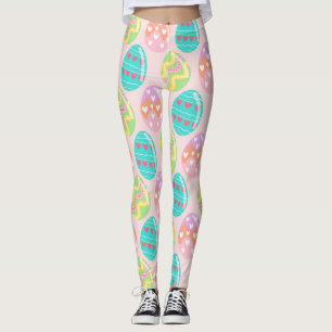 Farbenfrohe Pastel Ostereier Muster Leggings