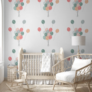 Farbenfrohe Pastel Party Balloons Kinderzimmer Sch Tapete