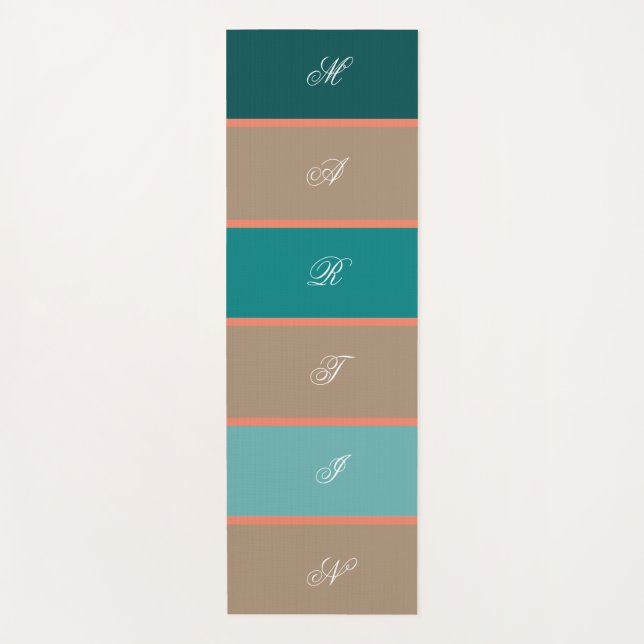 Farbenfrohe Pastel-Rainbow-Farben Yogamatte (Vorderseite)