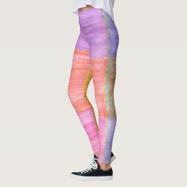 Farbenfrohe Pastel Rectangle verbindet Leggings