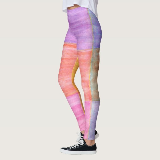 Farbenfrohe Pastel Rectangle verbindet Leggings (Links)