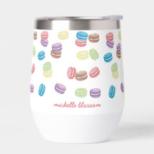 Farbenfrohe Pastel Watercolor Französische Macaron