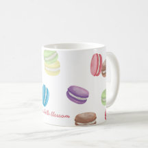 Farbenfrohe Pastel Watercolor Französische Macaron