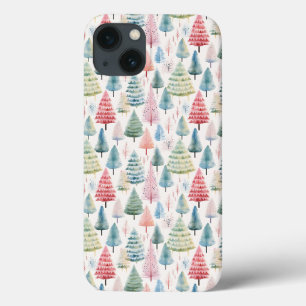 Farbenfrohe Pastel Weihnachtsbaum Muster Case-Mate iPhone Hülle