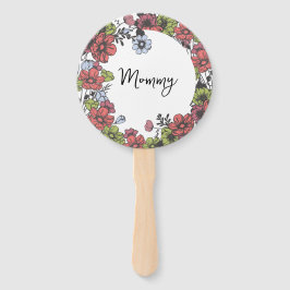 Farbenfrohe Pastel Wildblume Baby Showspiele Fächer