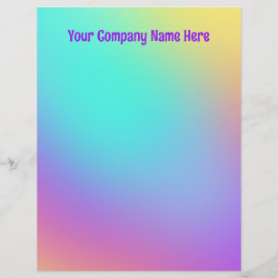 Farbenfrohe Pastell Gradient Letterhead Briefbogen