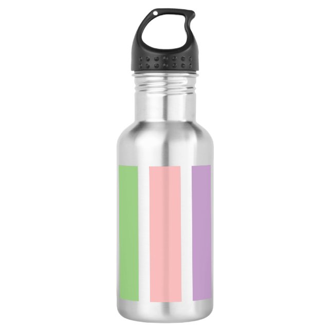 farbenfrohe Pastell Hues Edelstahlflasche (Vorderseite)