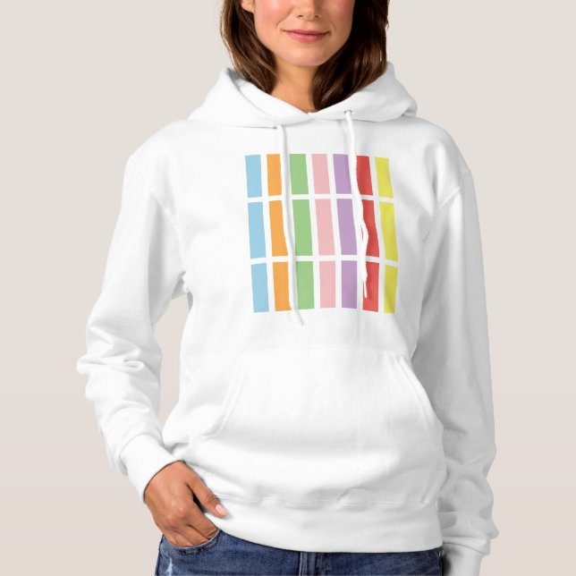 farbenfrohe Pastell Hues Hoodie (Vorderseite)