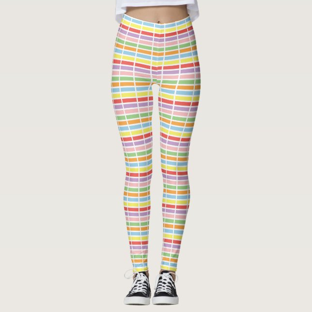 farbenfrohe Pastell Hues Leggings (Vorderseite)