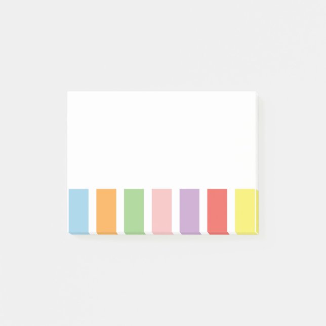 farbenfrohe Pastell Hues Post-it Klebezettel (Vorderseite)
