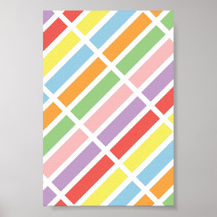 farbenfrohe Pastell Hues Poster