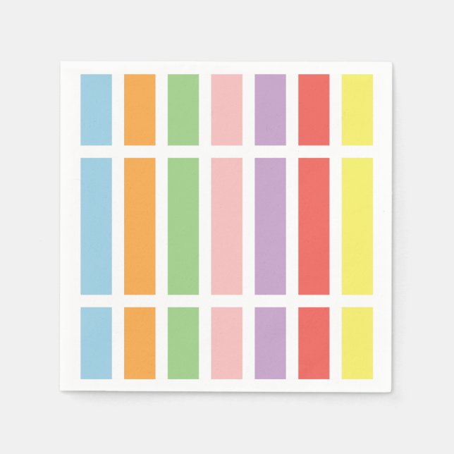 farbenfrohe Pastell Hues Serviette (Vorderseite)