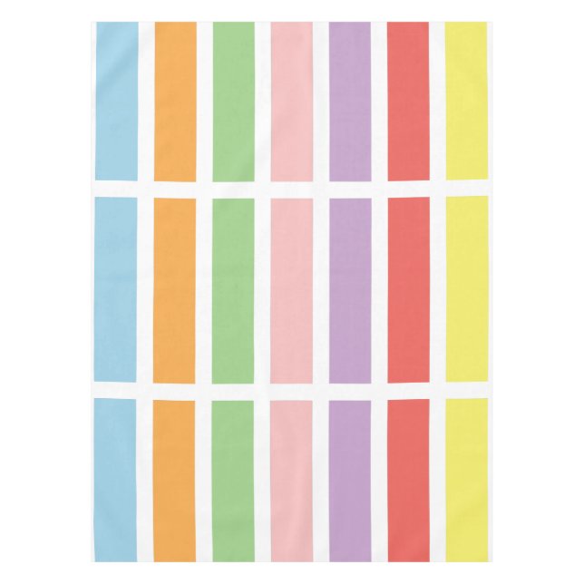 farbenfrohe Pastell Hues Tischdecke (Vorderseite)