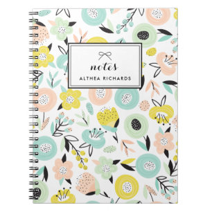 Farbenfrohe Pastell Muster Custom Notebook I Notizblock