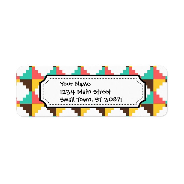 Farbenfrohe Pastelle Aztec-Indianermuster (Vorne)