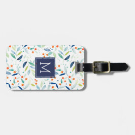 Farbenfrohe Pastelle Botanische Wasserfarben Muste Gepäckanhänger