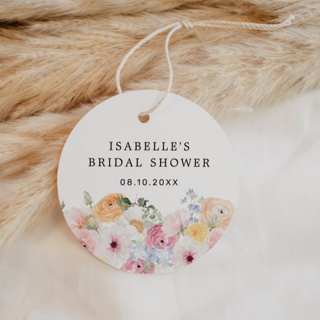 Farbenfrohe Pastelle Brautparty Geschenkanhänger (Von Creator hochgeladen)