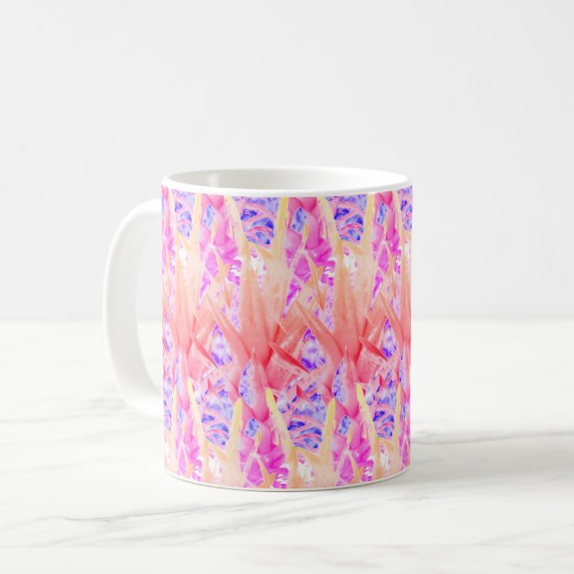 Farbenfrohe Pastelle Pink Lila 4Josie Kaffeetasse (Vorderseite Links)