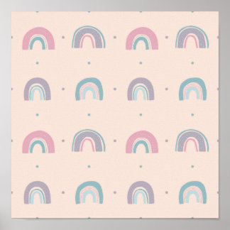 Farbenfrohe Pastelle Rainbow #6 Poster