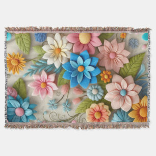 Farbenfrohe Pastelle Spring 3D Filz Florenz Kunst, Decke