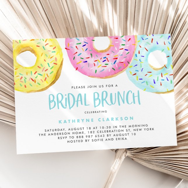 Farbenfrohe Pastelle Sprinkle Donuts Bridal Brunch Einladung (Von Creator hochgeladen)