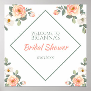 Farbenfrohe Pastellrosen Poster