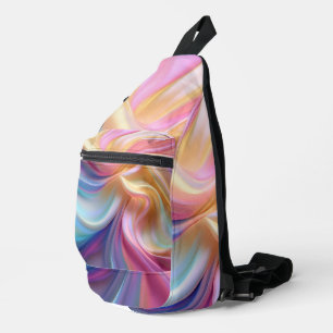 Farbenfrohe Pastellseide Crossbody Bag