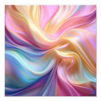 Farbenfrohe Pastellseide Fotodruck