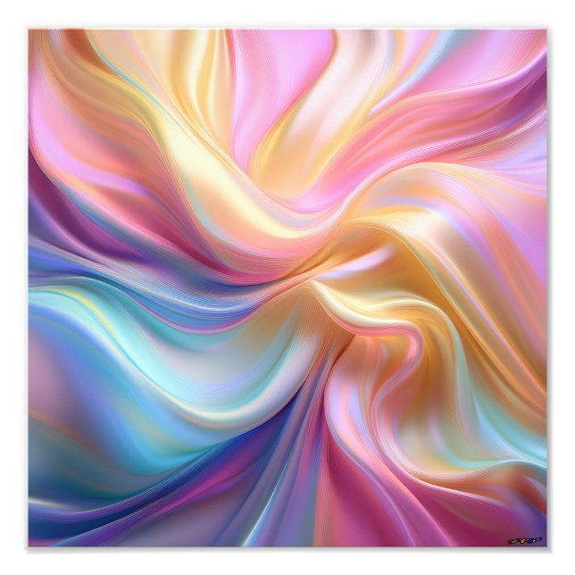 Farbenfrohe Pastellseide Fotodruck (Vorne)