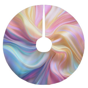Farbenfrohe Pastellseide Polyester Weihnachtsbaumdecke